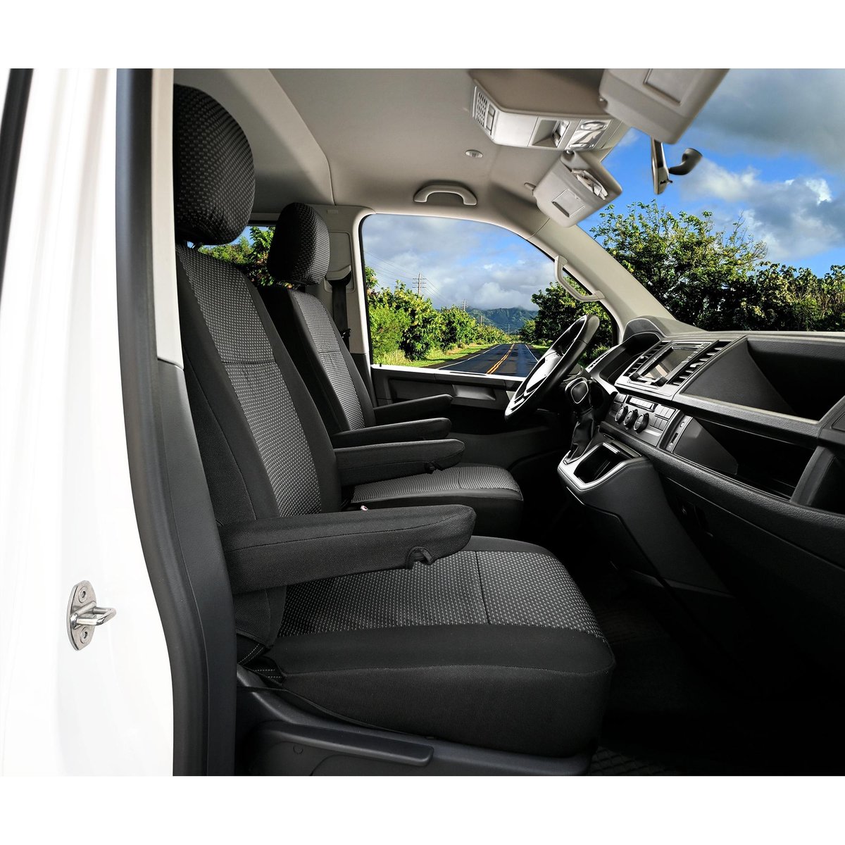 Pokrowce do VW T6 od 2015 / T6.1 od 2019 Multivan - 2 miejsca | Seria LUX