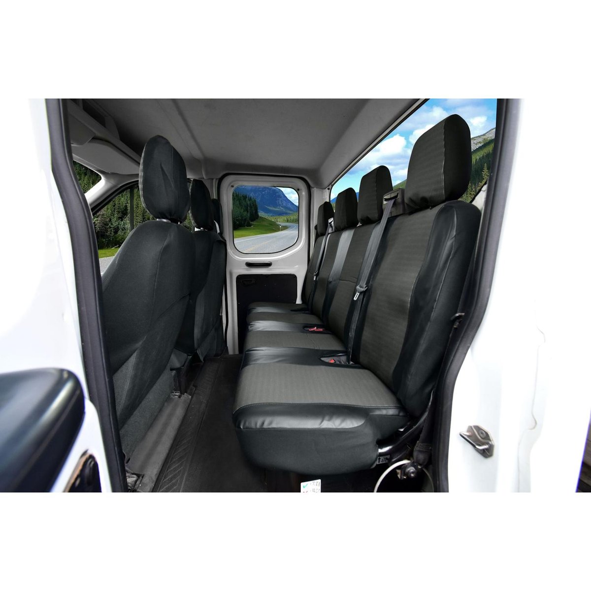 Pokrowce do Ford Transit VII, VIII od 2014 / od 2020 - 4 miejsca - 2 RZĄD | Seria VIVA