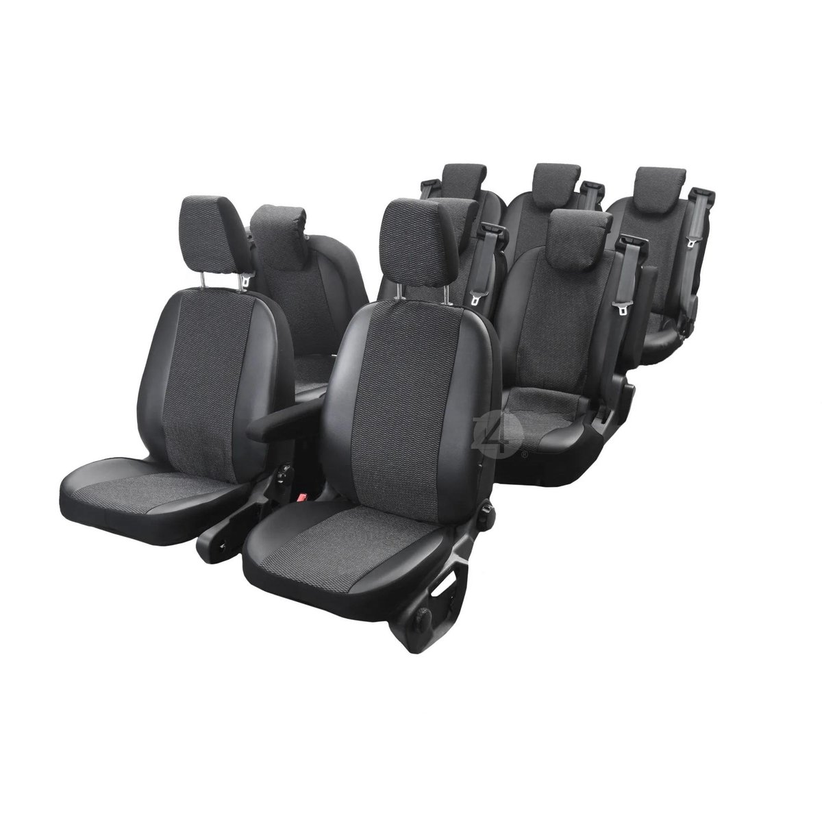 Pokrowce do Ford Tourneo Custom I od 2012 do 2024 - 8 miejscowe | Seria VIVA