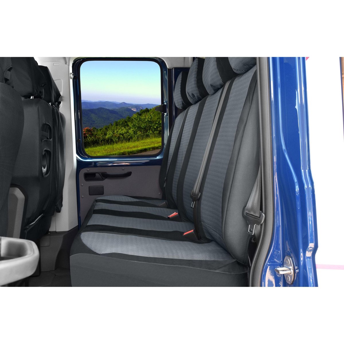 Pokrowce do Volkswagen Crafter II od 2017 / od 2024 - 4 miejsca DOUBLE CAB DRUGI RZĄD | Seria LUX