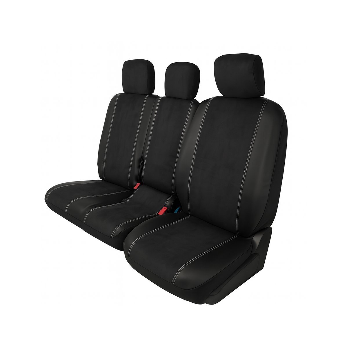 Pokrowce do Peugeot Partner III / Rifter od 2019 / FACELIFT od 2024 - 3 miejsca DZIELONE I KŁADZIONE OPARCIE, DZIELONE SIEDZENIE | Seria KING