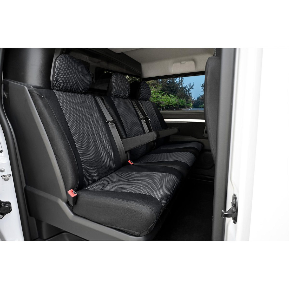 Pokrowce  do Renault Trafic III od 2014 do 2021 - 3 miejsca DRUGI RZĄD | Seria LUX