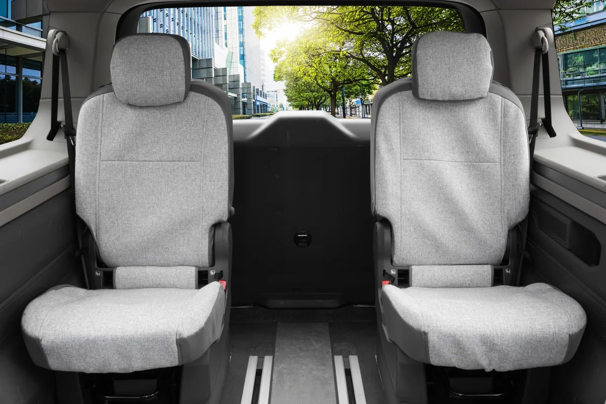 Pokrowce do Volkswagen Multivan T7 od 2022 - 2/3 rząd 1+1 | Seria AQUALEN GREY