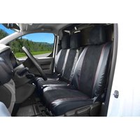 Pokrowce do Toyota Proace Verso od 2016 / od 2024 - 3 miejsca CAŁE OPARCIE ZE STOLIKIEM, DZIELONE SIEDZISKO | Seria KING