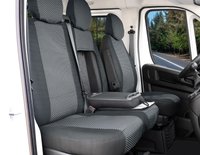 Pokrowce do Opel Movano C od 2022 - 3 miejsca CAŁE OPARCIE ZE STOLIKIEM LUB BEZ, CAŁE SIEDZISKO | Seria LUX