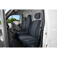 Pokrowce do Opel Movano B od 2010 do 2022 - 3 miejsca DZIELONE OPARCIE Z KŁADZIONYM STOLIKIEM I DZIELONE SIEDZENIE | Seria LUX