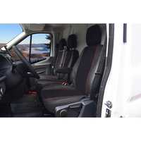 Pokrowce do Ford Transit VII, VIII od 2014 / od 2020 - 3 miejsca CAŁE OPARCIE ZE STOLIKIEM, DZIELONE SIEDZISKO | Seria KING