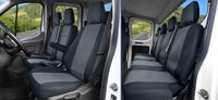Pokrowce do Ford Transit VII, VIII od 2014 / od 2020 - 7 miejsc PRZEDNIE SIEDZENIA Z CAŁYM OPARCIEM ZE STOLIKIEM I DZIELONYM SIEDZISKIEM | Seria LUX