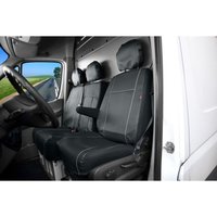 Pokrowce do Mercedes Sprinter II W906 od 2006 do 2018 - 3 miejsca CAŁE OPARCIE PASUJE DO WERSJI ZE STOLIKIEM LUB BEZ, CAŁE SIEDZISKO | Seria VIP PLUS