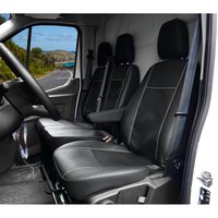 Pokrowce do Ford Transit VII, VIII od 2014 / od 2020 - 3 miejsca CAŁE OPARCIE ZE STOLIKIEM I DZIELONE SIEDZISKO | Seria VIP PLUS