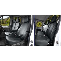 Pokrowce do Ford Transit VII, VIII od 2014 / od 2020 - 7 miejsc - W PIERWSZYM RZĘDZIE CAŁE OPARCIE ZE STOLIKIEM I DZIELONE SIEDZISKO | Seria VIP