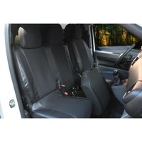 Pokrowce do Toyota Proace II od 2016 / od 2024 - 3 miejsca CAŁE OPARCIE ZE STOLIKIEM, DZIELONE SIEDZISKO | Seria VIVA