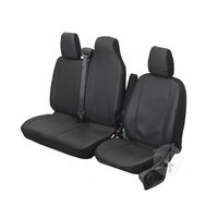 Pokrowce do Renault Master III od 2010-2023 - 3 miejsca DZIELONE OPARCIE Z KŁADZIONYM STOLIKIEM I CAŁE SIEDZENIE | Seria VIP