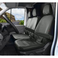 Pokrowce do Volkswagen Crafter II od 2017 / od 2024 - 3 miejsca CAŁE OPARCIE BEZ STOLIKA, DZIELONE SIEDZISKO | Seria VIP