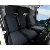 Pokrowce do Opel Vivaro od 2014 do 2019 - 3 miejsca CAŁE OPARCIE BEZ STOLIKA, CAŁE SIEDZENIE | Seria LUX