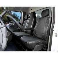 Pokrowce do Nissan NV400 od 2010-2023 - 3 miejsca DZIELONE OPARCIE Z KŁADZIONYM STOLIKIEM I CAŁE SIEDZENIE | Seria VIVA