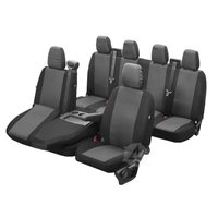Pokrowce do Nissan NV400 od 2010-2023 - 7 miejsc DZIELONE OPARCIE Z KŁADZIONYM STOLIKIEM I DZIELONE SIEDZENIE | Seria HERO